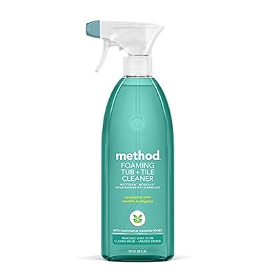 Method Foaming TUB+TILE CLEANER, Eucalyptus Mint, 28 Ounce, 1 pack, Packaging May Vary