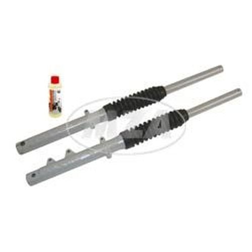SET Telegabelholm - neue Ausführung ø 29,95 mm - weißaluminium + ADDINOL 80ml Dose Gabelöl - Mokick S50, S51, S53, S70, S83