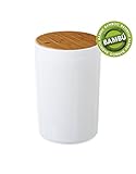 Fabricada en Poliestireno, tapa en madera de Bambú Natural. Capacidad 5 lts