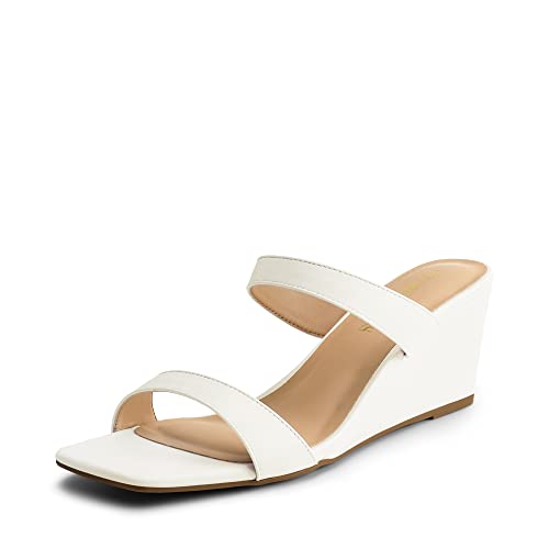 Image of DREAM PAIRS Womens Slides Slip On Wedge Sandals
