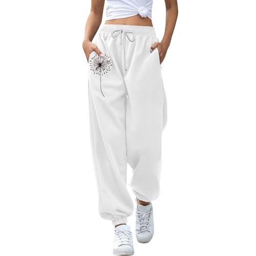 Pantalon bouffant baggy femme léger et fluide à taille élastique