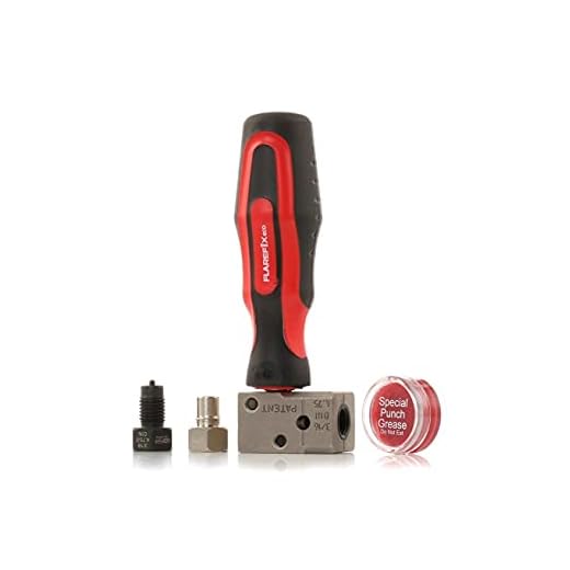 KS Tools 122.1215 FLAREFIXeco 4,75 mm Universal-Bremsleitungs-Bördelgerät-Satz, 4-tlg