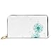 Produktbild JHGFG Mode Handtasche Reißverschluss Brieftasche Abstrakt Löwenzahn Design Wind weht Telefon Kupplung Geldbörse Abendkupplung Blockieren Leder Brieftasche Multi Card Organizer