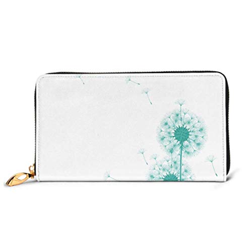 Preisvergleich Produktbild JHGFG Mode Handtasche Reißverschluss Brieftasche Abstrakt Löwenzahn Design Wind weht Telefon Kupplung Geldbörse Abendkupplung Blockieren Leder Brieftasche Multi Card Organizer