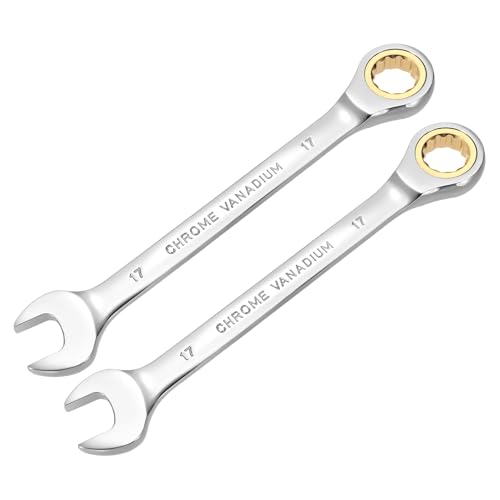Clé mixte 17 mm cliquet pour réparer les boulons d'accès difficile avec angle 5° - 2