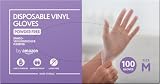 by Amazon Einweghandschuhe aus Vinyl, Puderfrei, Latexfrei, Größe M, 100 Stück