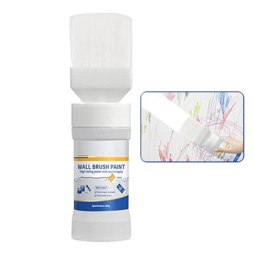 White Touchup Paint - Portable Wall Repair White Paste | 180g Wall Touchup Paint with Brush | for Walls | Ceiling Paint for Walls to Remove Stain