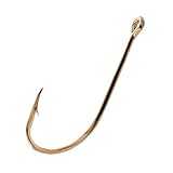 Eagle Claw 084A-2 Plain Shank Single Hook, Size 2, Bronze Finish