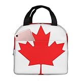 bmnaswt Isolierte Lunchtasche mit kanadischer Flagge, für Damen und Herren, wiederverwendbare Lunchbox für Arbeit, Picknick