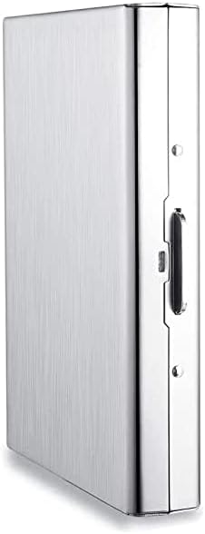 Silver RFID Protected Metal Debit/Crebit/ATM for Men & Women 8 Slots Card Holder Wallet