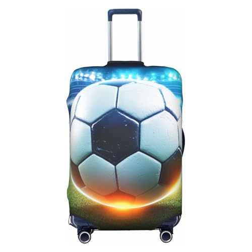 Soccer Travel Luggage Covers For Suitcase Elastic Suitcase Protector Anti-Scratch Spandex Baggage Covers Fits 18-32 Inch Luggage Small