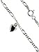 Produktbild Silbernes Fusskettchen mit einem Herz 925/- Sterling Silber Länge ca. 25 cm Figaro