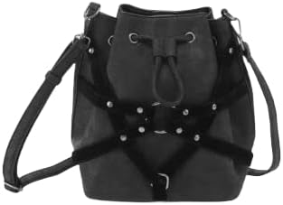 Killstar Faye Realm Bag Gothic O-Ring Grunge Punk Drawstring Studded