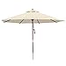 anndora® Sonnenschirm Gartenschirm Marktschirm 3 m rund wasserabweisend - mit Winddach Natural