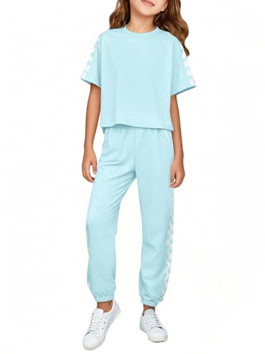Ensemble fille été t-shirt manches courtes et pantalon contre la chaleur