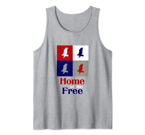 Orgullo Americano Hogar del Águila Libre del 4 de julio Camiseta sin Mangas