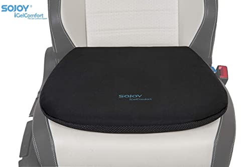 Sojoy Firm Coccyx Gel Seat Cushion- Orthopedic Memory Foam Chair Cushions For Home Kitchen Office Desk Car Truck Airplane (Black) #TOP2