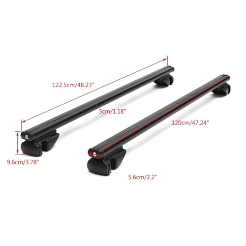 Barras transversales techo baca universal ajustable 120cm para equipaje coche 3
