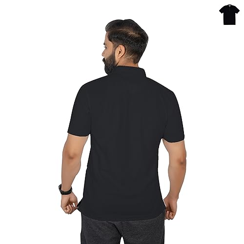 Image of VELOREX Men's Tshirts Polyester Solid Half Sleeves Sports Regula Fit Polo T Shirt for Men