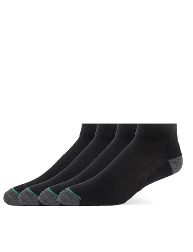 Burlington Mens Comfort Sport Cushion Quarter Top Sock 4 Pair Pack Black One Size