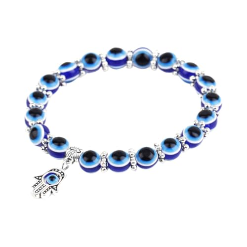 ulapithi Bracelet de protection contre le mal pour femme - Bracelet de protection porte-bonheur - Bracelet porte-bonheur pour protection - Bracelet avec perles bleues pour, Consulte la descripción