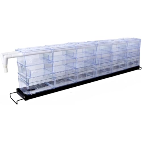 Vzfv 水槽用外部フィルター アクリルフィルターボックス ドリップボックス 強力ろ過・静音・大容量 多層ろ材 簡単設置 淡水/海水対応 水族館フィルター タンク用 熱帯魚・金魚・海水魚向け (18)