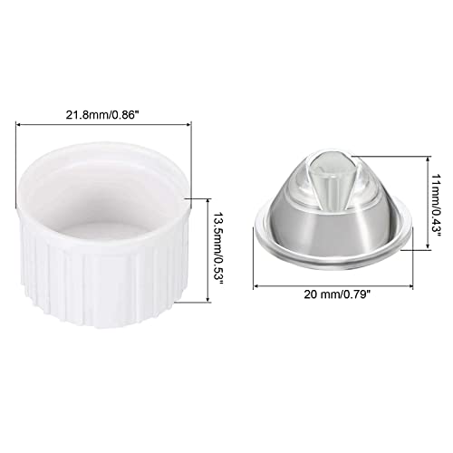 Image of PATIKIL 20mm LED Lens 8 Degree with Plastic Holder, 20 Set Acrylic Optical Lenses for 1W 3W High Power LED Light, White /Transparent