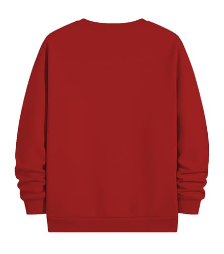 Image of THE BLAZZE Women's Fleece Stretchable Full Sleeves Sweatshirt Regular Fit Round Neck Casual Winterwear for Girls and Womens VBW5 7800 34 RED