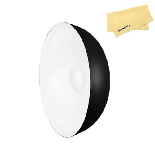 Godox BDR-W55 Pro Beauty Dish 54cm,Monture Bowens,pour Portraits,Cosmétiques et Photographie de Mode (Intérieur Blanc)