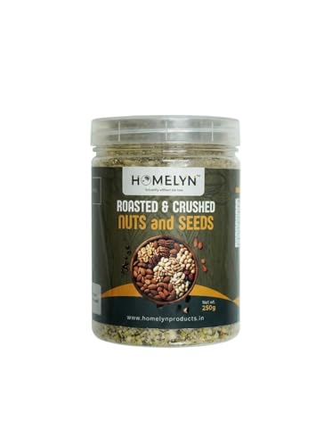 Image of Premium Roasted & Crushed Nuts & Seeds Mix | Almonds, Cashews, Pistachios, Watermelon, Sunflower, Pumpkin, Flax & Chia Seeds | Semi-Powdered Superfood Blend | Ready to Sprinkle | No Additives (250g)