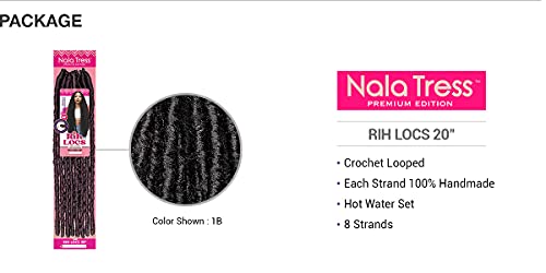 Janet Collection Crochet Braids Nala Tress Rih Locs 20" (5-Pack, Burg) #TOP4