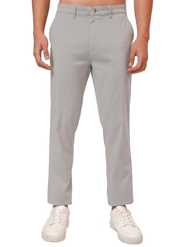 Image of Highlander Men's Slim Fit Formal Trousers | Ankle Length |Smart Trousers for Men | Chino Trousers for Men|Elegant Design | Comfortable Fabric for Daily Work & Formal Occasions