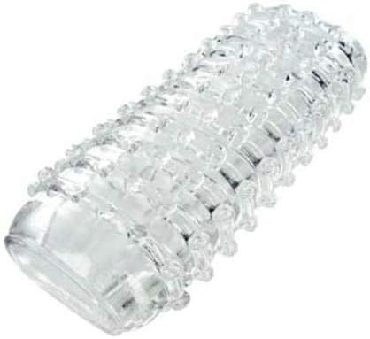 Clear HJ Pleasure Stroker Ribbed Open Thick Massage Sleeve