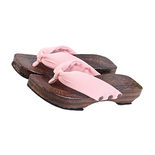Sabots en bois Healvian pour femmes rose poudré en taille 40