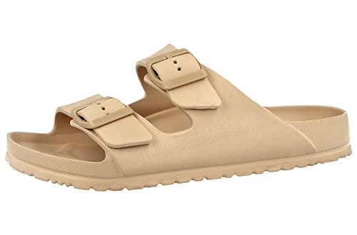 Sandalias EVA de doble hebilla para hombre chanclas de pala con suela ergonómica