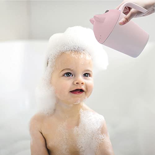 Image of Baby Rinse Cup, Cute Cartoon Cat Baby Bath Rinser Baby Rinser Pail Shampoo Rinser, Newborn Bath Shower Wash Hair Cup for Bath and Shower