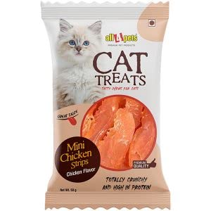 All4pets Cat Treats Mini Chicken Strip Chicken Flavour-50gm (B0BNXGV18B) Amazon Price History, Amazon Price Tracker
