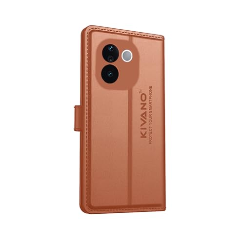 Image of Compatible with Vivo T3 Pro 5G / IQOO Z9s Pro 5G Flip Cover | Leather Finish | Inside Pockets & Inbuilt Stand | Shockproof Wallet Style Magnetic Closure Back Cover Case