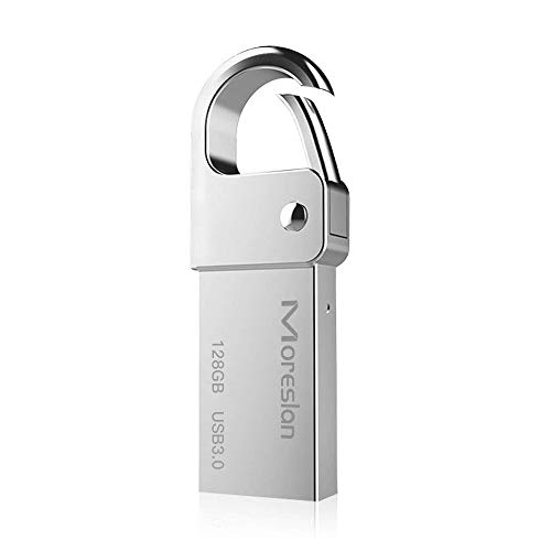 Pendrive 128 GB, Memoria USB 3.0 Impermeable Flash Drive USB con Llavero para Almacenamiento de Datos Externo/Windows/PC/Portatiles