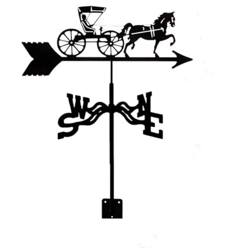 Banderuola segnavento in Acciaio Inox Creativo a Forma di Gallo, indicatore di direzione del Vento per Uso Domestico, Cortile, Stufa a Cupola per Esterni, Forniture da Giardino (JY