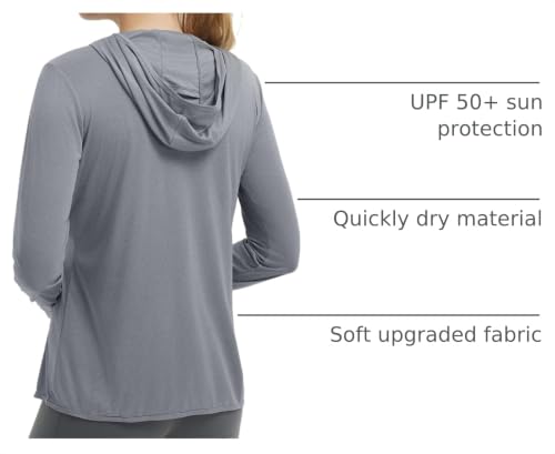 Image of baleaf Women's Sun Protection Jacket Hoodie Clothing Lightweight Long Sleeve Sun Cover Up Shirt
