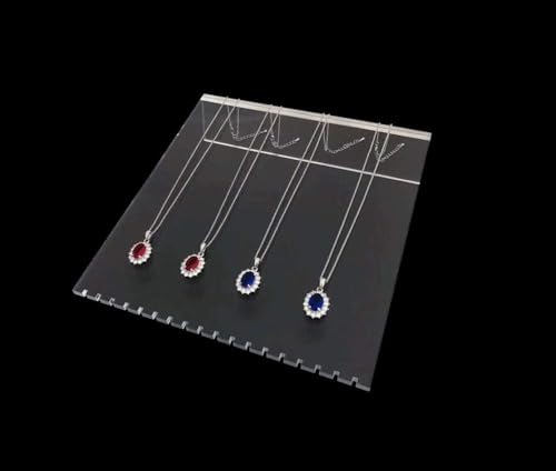Image of Earrings Holder Acrylic Jewelry Display Rack Stud Earring Organizer for Woman Jewelry (Necklace transparent pack of 01)