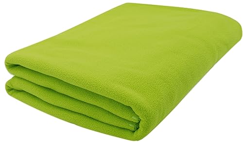 ZOLLNER Manta Polar para sofá, 130x170 cm, Suave Microfibra, Verde Manzana