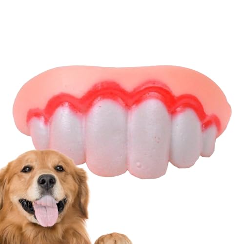 Zahnersatz für Hunde, lustiges Zahnersatzspielzeug, kreativ, humorvoll, reißfest, Silikon, künstliche Zahnspangen für Hunde, leicht zu reinigen, einzigartige Anti-Bisszahn-Zahnspangen