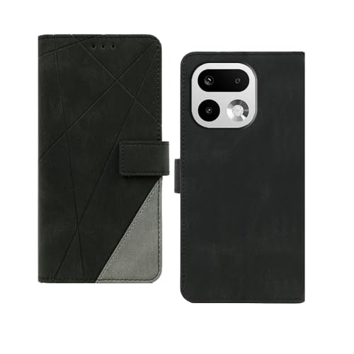Image of amazon basics Realme 16 Pro Plus 5G Flip Cover | Card Pockets Wallet & Stand | Flip Cover for Realme 16 Pro Plus 5G (Black with Grey)