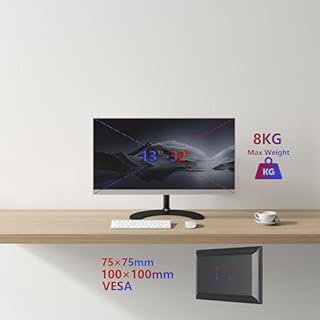 Duronic DM25D1 BK Braccio per un monitor da 13 a 27 pollici con piedistallo | Inclinazione e altezza regolabile, VESA 75 100, Supporto monitor ergonomico per PC con base, Supporto schermi nero