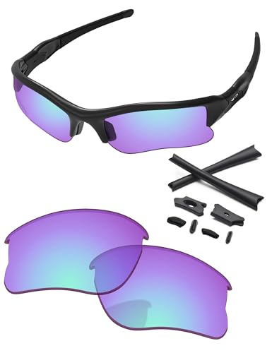 Image of Replacement Lenses & Rubber Kits for Oakley Flak Jacket XLJ OO9009 63mm - Precision Fit, UV Block, Impact Resistant