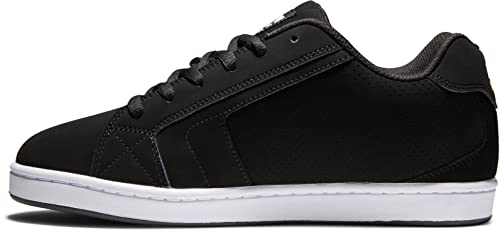 DC Men's Net Skate Casual Shoe Skateboarding, Black/Black/White, 10.54
