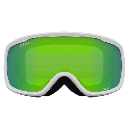 Image of Giro Roam Ski Goggles - Snowboard Goggles for Men, Women & Youth - White Wordmark Strap with Loden Green /Yellow Lenses