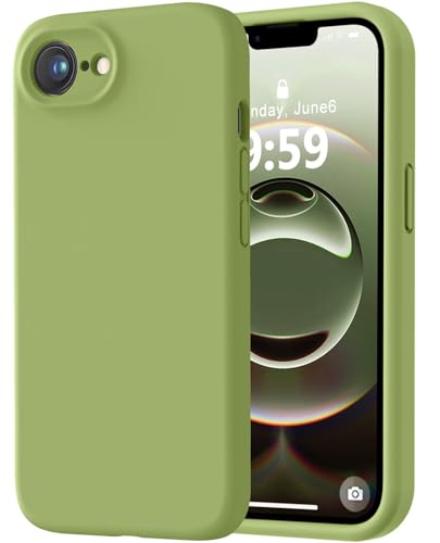 Image of LOVE 3000 Designed for iPhone 16e /17e Case, Premium Silicone with [Soft Anti-Scratch Microfiber Lining] Shockproof Protective Phone Case for Men Women Girls 6.1 inch, Cedar Green